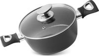 MagicHome Kookpan Black Line, met deksel, 20 cm, 2100 ml