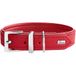 HUNTER Hondenhalsband Sofia, rood, kunstleer, rundernappa-look, onderhoudsvriendelijk, briljant gekleurd, zacht gevoerd, scheurvast, Made in Germany, maat 35
