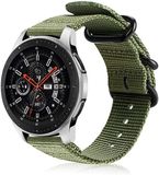 Merkloos / Sans marque Samsung Galaxy Watch nylon gesp band - groen - 45mm / 46mm