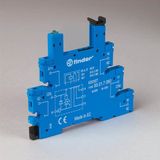 Finder 93.01.8.240 Relaissocket Met houderbeugel, Met LED, Met EMC-ontstoringsschakeling Geschikt voor serie: Finder serie 34 Finder 34.51