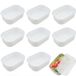 JSUOEO Boîtes de congélation petites, 8 pièces, plastique, 280ml, blanc