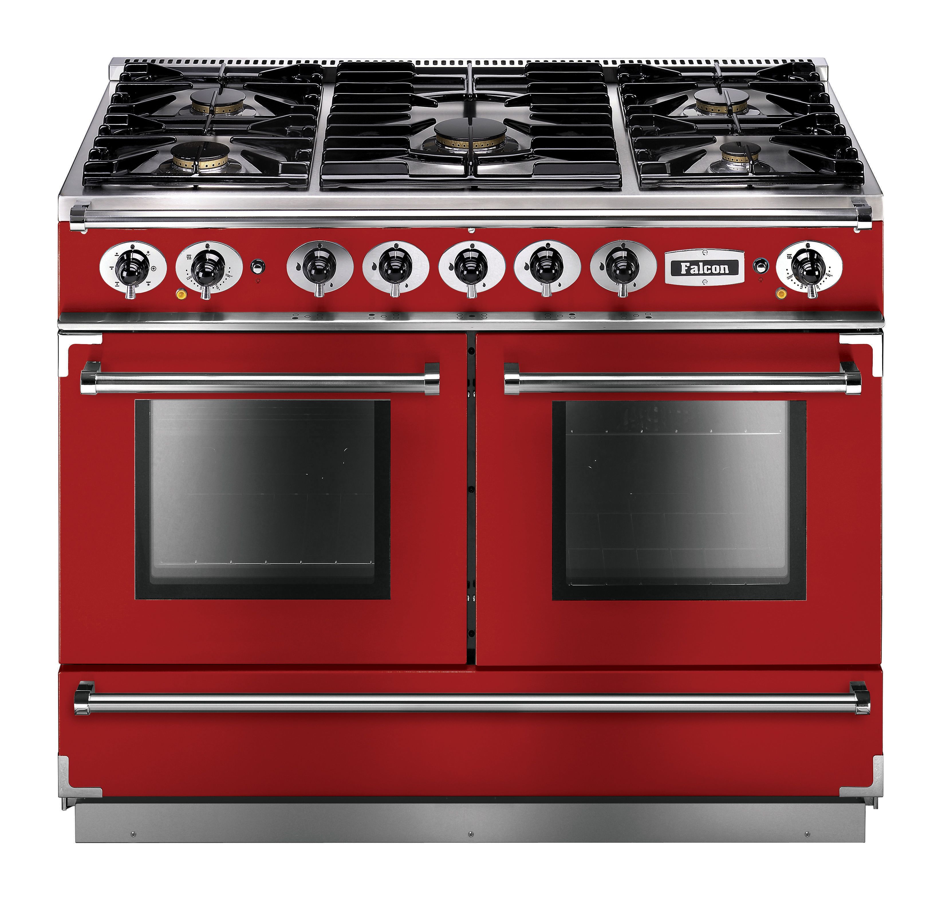 Falcon 1092 Continental Range Cooker - Cherry Red - Gas Hob - Electric Oven