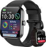 Blackview Montre connectée R50 1,85 pouces, étanche 5 ATM, fonction téléphone, 100+ modes sportifs, moniteur fréquence cardiaque et sommeil, compatible Android/iOS