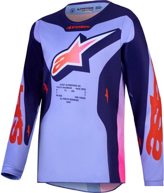 Alpinestars Fluid Hunt Jeugd motocrosstrui Paars/roze M