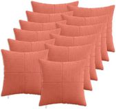 vidaXL - Kussensloop - 12 stuks - ALMELO - Rood-Oranje - 40 x 40 cm - Corduroy
