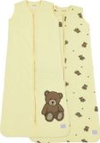 Meyco Baby Slaapzak Winter Teddy Bear - 2-pack - soft yellow - 90cm