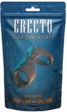 Erecto - Anneau pénis 2en1 - silicone noir