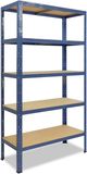 Shelfplaza HOME metalen stellingkast - 180x23x60 cm - blauw - 5 planken