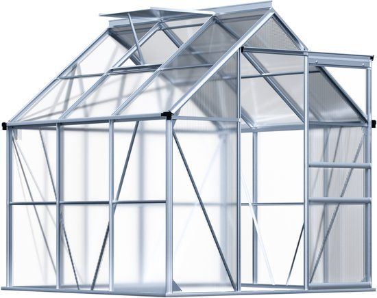 Gardebruk Tuinkas - Aluminium 3.6m² incl dakraam 190x190cm - Zonder Fundament