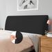 Housse de protection anti-poussière pour tête de lit - Velours - Noir - 180-200 cm