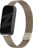 Bandz Milanese loop band geschikt voor Fitbit Luxe - Champagne