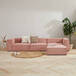 NOUS Living 4-zitsbank Igor met hocker - Roze