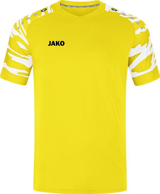JAKO Shirt Wild - Korte Mouw - Citroen/Wit - Maat S - Heren