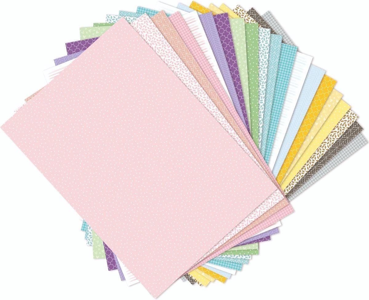 Sizzix Surfacez Karton Patroonpapier - A4 - 80 Stuks - Multi