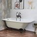 Hudson Reed Baignoire îlot demi-ronde Classique 168,5cm x 75cm - Gris Lin, avec Pieds de Baignoire Noirs | Oxford