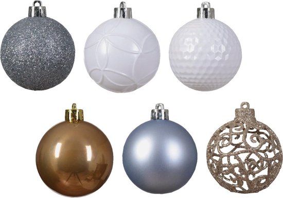 Decoris Kerstbal dia. 6.00 cm assorti
