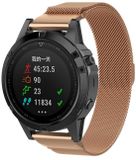 By Qubix - Milanese bandje - Rosé goud - 26mm Quickfit - Geschikt voor Garmin Fenix 8 / 8 Pro - 51mm