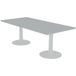 Quadrifoglio Table de réunion plateau rectangulaire 210x100 cm, 2 pieds