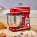 StarTech Keukenmachine BM601 - Mixapparaat met 6 standen - 1200W stille DC-motor - 6 liter roestvrijstalen kom - Garde, mengkom en deeghaak - 240V EU-stekker - Rood