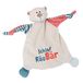 NICI 46732 Beer-slaap robeer, 25 x 25 cm, vanaf 0+ maanden, knuffeldoek voor baby's en peuters, babyknuffeldier/knuffeldoek, voor meisjes en jongens, effen, beige/blauw, Singolo