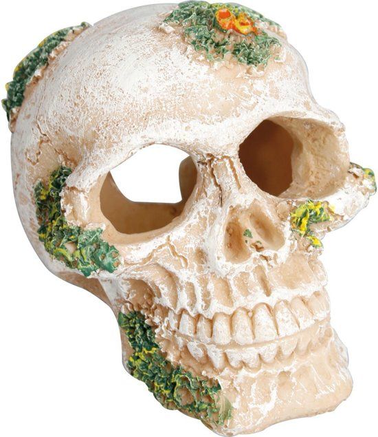 FLAMINGO - Aquarium decoratie Skull - Crème - 6.5 x 7.5 x 7 cm