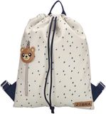 Zebra Trends Buddies Zwemtas - Gymtas - Rugzak - Rugtas - Trekkoord - Kids - Jongens - Meiden - Beige