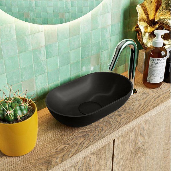 Mondiaz POOLE waskom 30x18x8cm ovaal opbouw Solid Surface urban M82002UrbanUrban