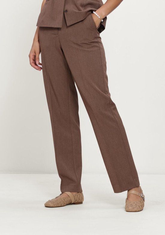 Object Objlisa Mw Straight Pant Noos Broeken Dames - Bruin - Maat 34