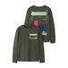 NAME IT KIDS longsleeve met backprint - donkergroen