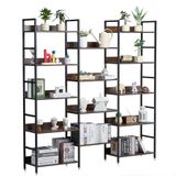 VEVOR Rustieke Boekenkast Staande Plank Opbergplank Metaal 6 Niveaus 176x30x176cm