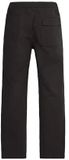 Solid Plissé elastische broek zwart M