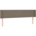 Tête de lit taupe 183x16x78/88 cm tissu