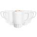 Glasmark KROSNO 1992 Zoya Koffiekopjes van keramiek, met handvat, voor kantoor en thuis, vaatwasmachinebestendig, set van 6, 500 ml, wit