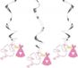 Folat geboorte meisje versieringen - 3x stuks - 60 cm - hangdecoraties - feestartikelen