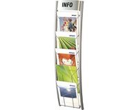 Merkloos / Sans marque Kerkmann Wandfolderhouder Filio A4 Aluzilver Metaal 27,5 x 12 x 90 cm