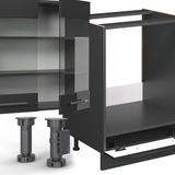 Vicco Hoekkeuken Fame-Line, Antraciet Hoogglans/Antraciet, 347 x 257 cm, WB Antraciet