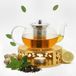 Vaja Tea Vaja Glazen Theepot Vera 1.0 Liter met Filter en Warmhouder