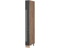 Vicco Apotheekkast Fame-Line, Antraciet Hoogglans/Goudkleurig Eiken, 20 cm