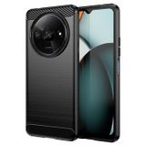 Xiaomi Coque Xiaomi Redmi A3 en TPU Brossé - Fibre de Carbone - Noire