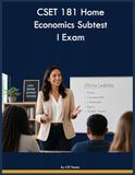 CSET 181 Home Economics Subtest I Exam
