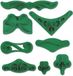 Städter Stempelset Ornament - 7-delig - Groen - Kunststof
