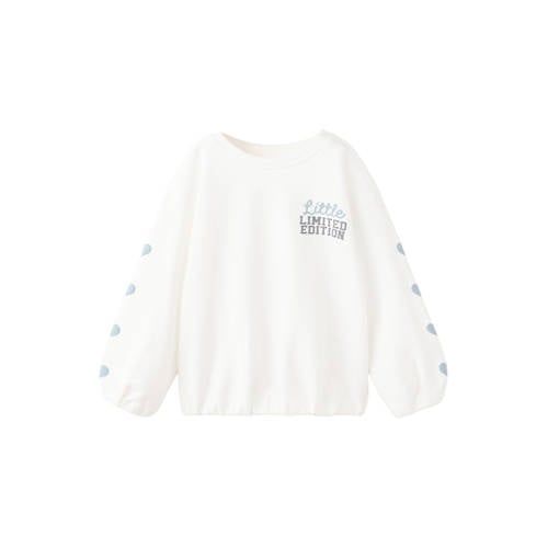 Mango Kids sweater met backprint - wit