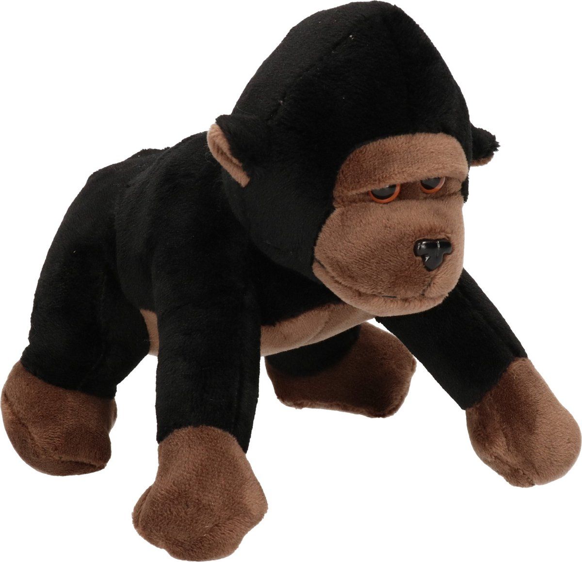 Nature Planet Pluche knuffel gorilla aap 16 cm - Speelgoed apen knuffels - Cadeau