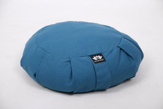 Om Namaste Zafu Meditatiekussen Petrol - Katoen - 40x40cm