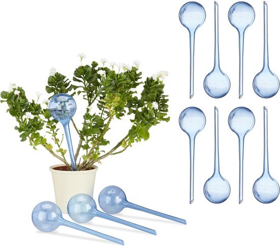 Relaxdays 12 x waterdruppelaar - set 12 stuks - watergeefsysteem â€“ plantbewateringssysteem
