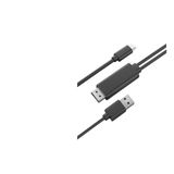 Adapterkabel type C naar HDMI 4K + USB-stekker, 1,8 m, zwart