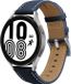 By Qubix - Premium Leather Smartwatch Bandje - Donkerblauw - 20mm - Geschikt voor Garmin Vivomove 3 / HR / Luxe / Sport / Style / Trend