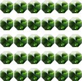 Non-branded crystal beads - Prism pendants - Decoration making - K9 crystal - 60 pieces - Green