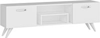 Stijlvolle Asir TV-kast - televisiemeubel - wit - 150 x 41,6 x 29,6 cm