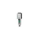 Microfilter RIEGLER Microfilter »FUTURA« met pc-houder en beschermmand, 0,01 μm, BG 4, G 1, PE 1,5-16 bar, temp. -10 °C tot 50 °C, condensafvoer HA